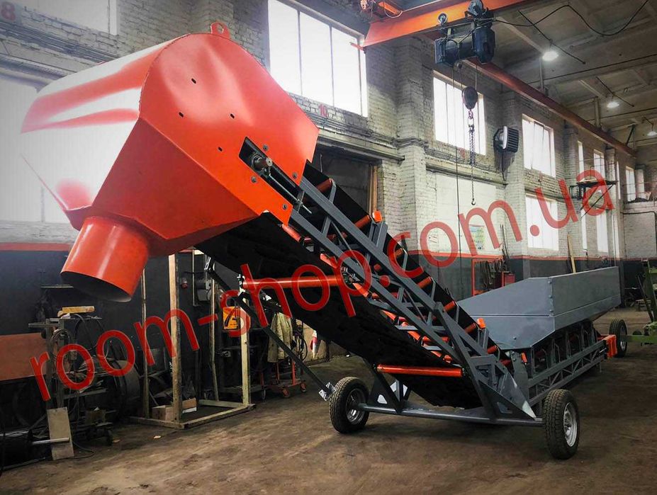 Бункеры-перегрузчики зерна, конвейера ленточные, транспортеры, конвеєр