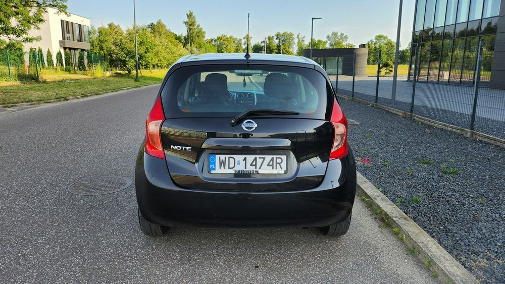 Nissan Note Salon PL 95tys km Klima Tempomat 1.2PB 2016r 5D Isofix