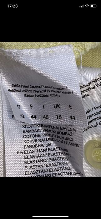 Christian Berg 42 damskie polo koszulka bluzka z kołnierzykiem żółta