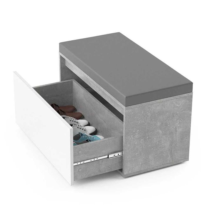 Szafka na BUTY z siedziskiem SZUFLADA, pufa, STOŁEK DaMaOutlet.pl