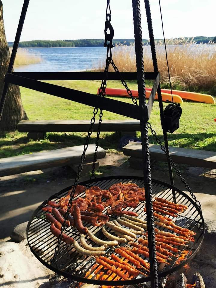 Domki nad jeziorem, BALIA W CENIE, plaża, pomost, SAUNA ZEWNĘTRZNA
