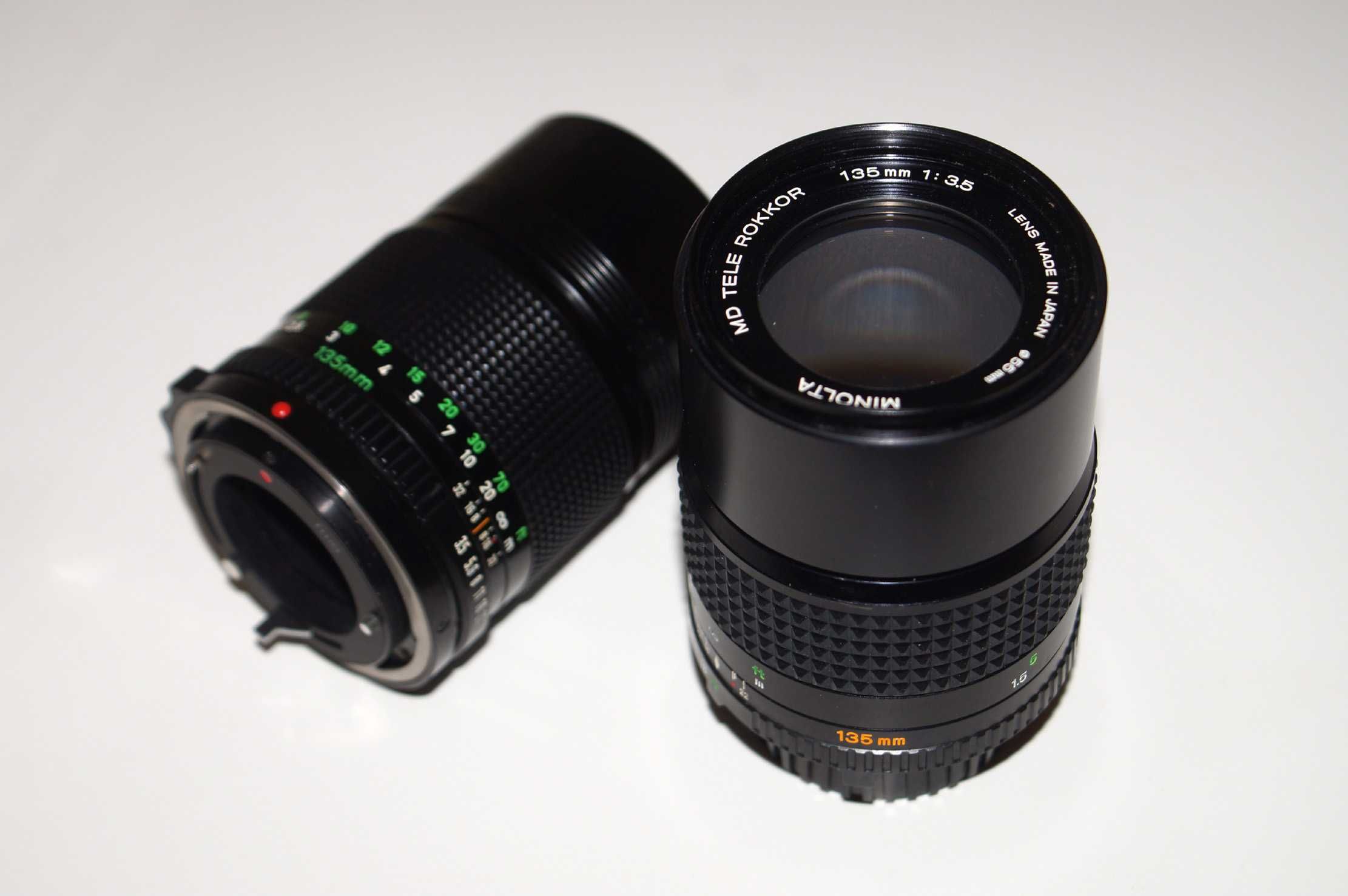 Canon FD 135 f/3.5 • Minolta MD