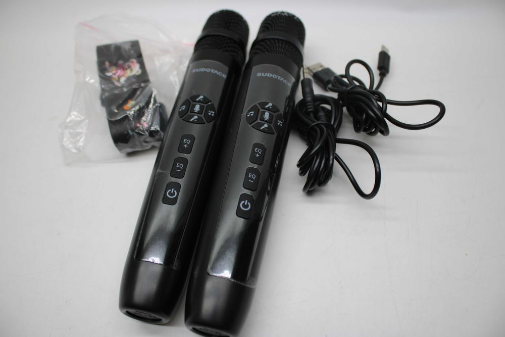 Zestaw do karaoke SUDOTACK KM300 + 2 mikrofony bezprzewodowe Bluetooth