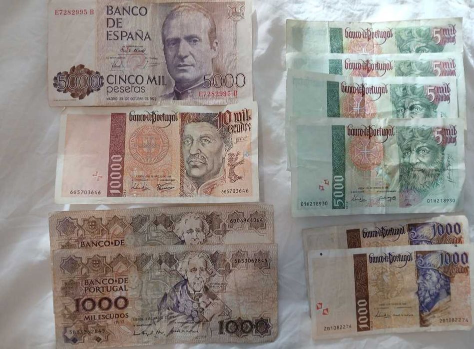 Notas de Escudos e Pesetas