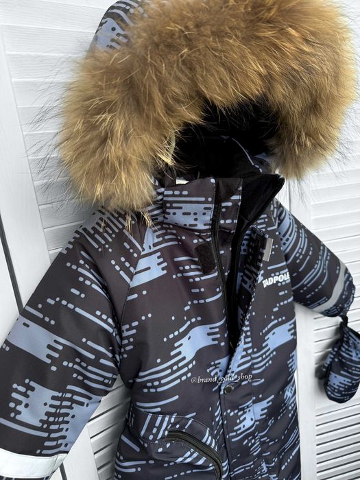 Зимовий термо комбінезон для хлопчиків з рукавичками 98-104