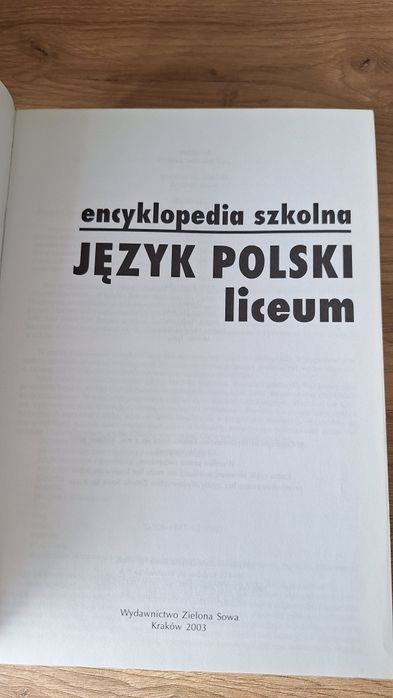 Encyklopedia szkolna język polski liceum