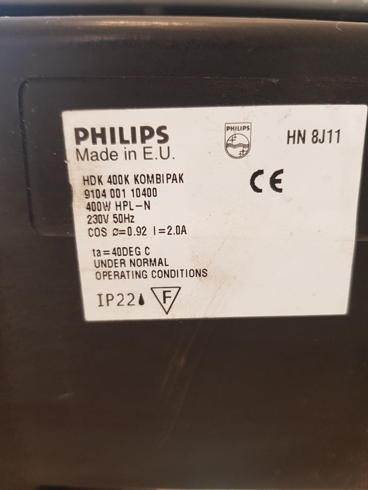 Lampa przemysłowa PHILIPS HDK 400K KOMBIPAK