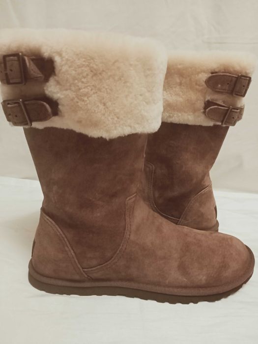 Сапожки високі шкіряні Зима хутро розмір 40