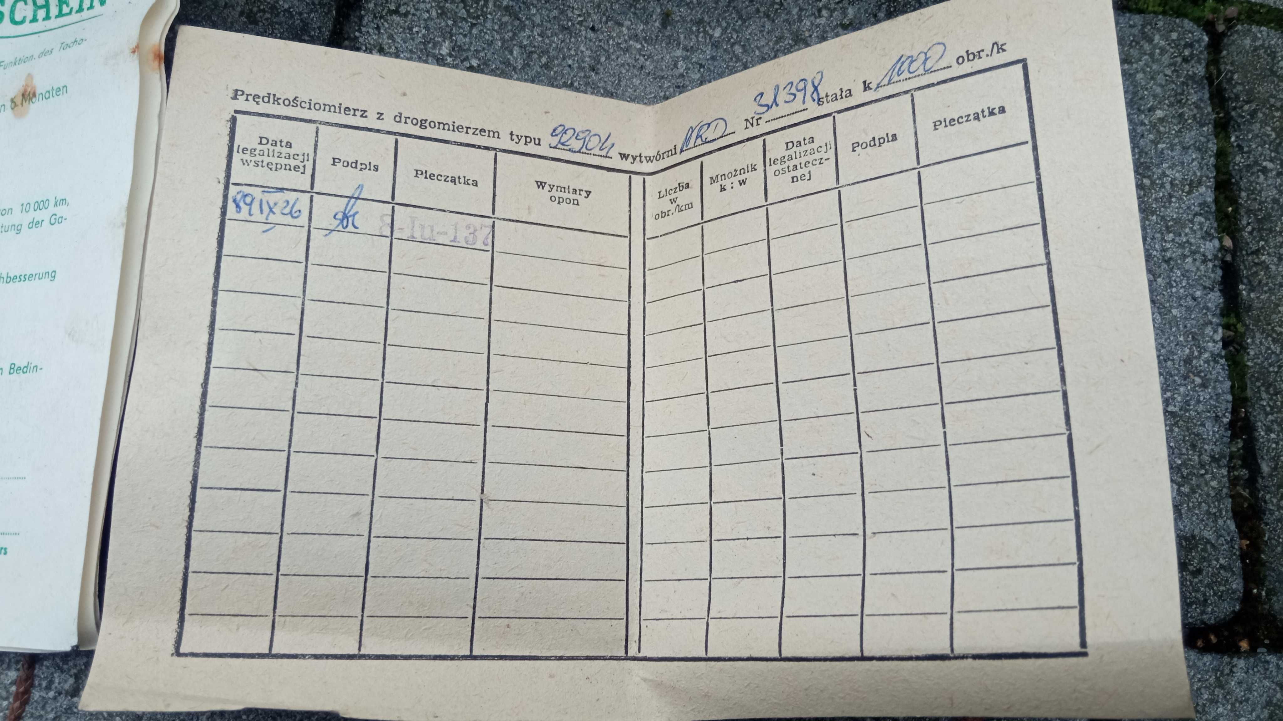 Licznik prędkościomierz trabant oryginalne pudełko