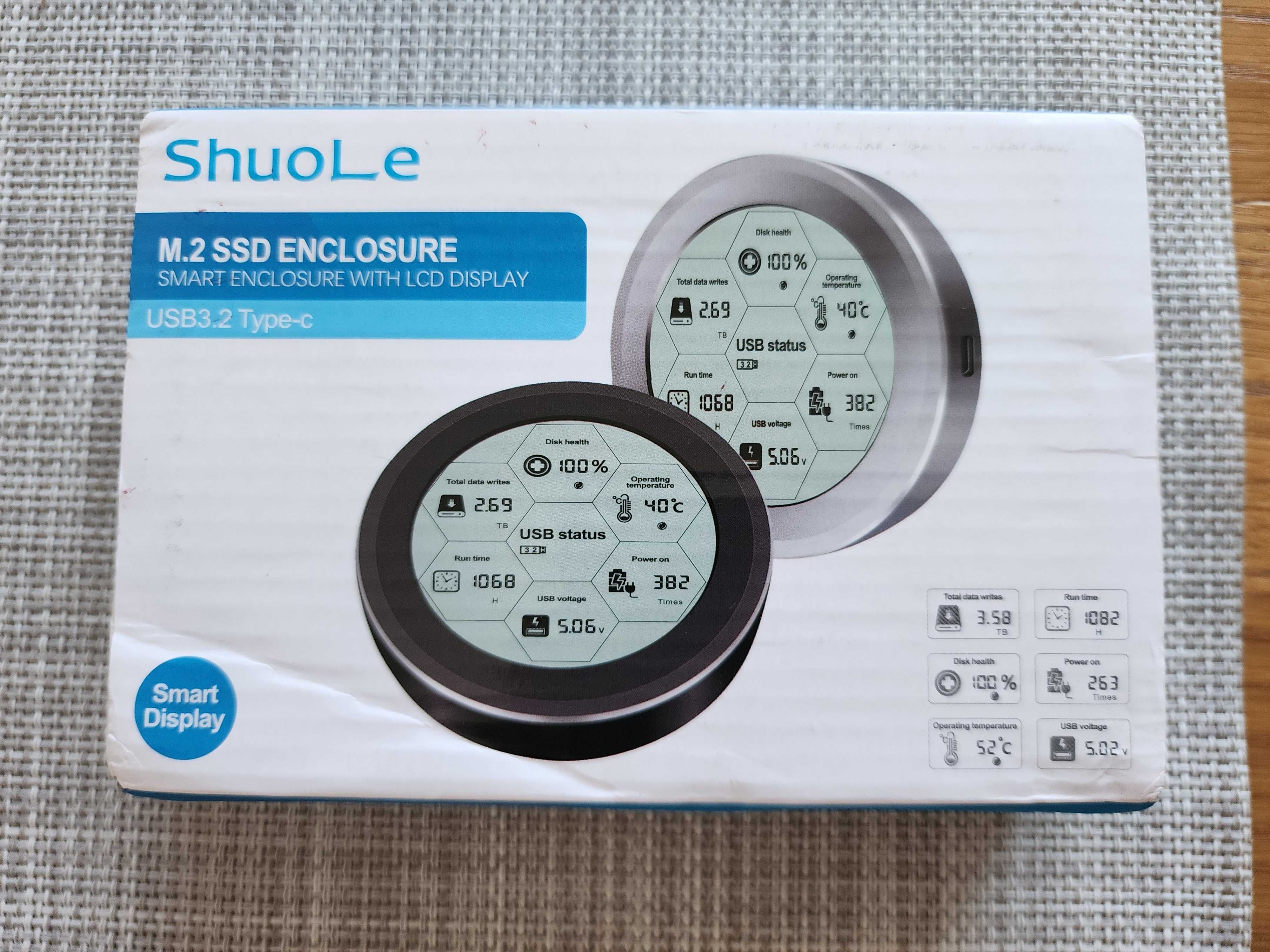 Зовнішній міні карман Shuole 2230 M.2 NVMe SSD Type C USB 3.2 Gen 2