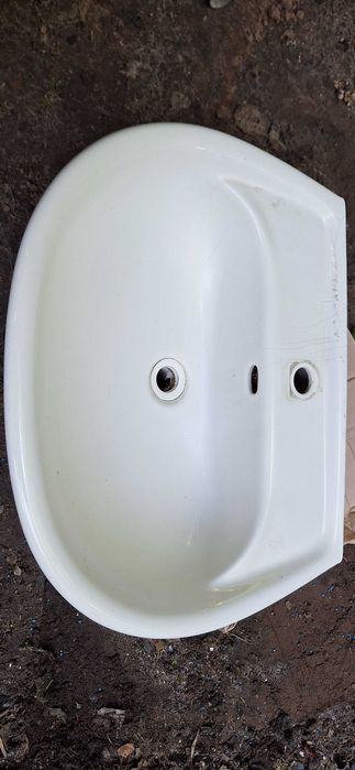 umywalka 55 cm z półnogą i baterią