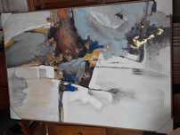 Quadro pintura abstracta