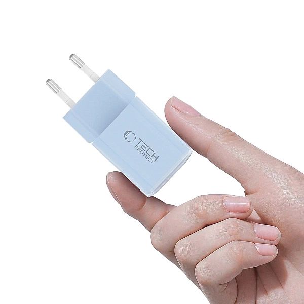 Tech-Protect Ncm33W 2-Port Network Charger Pd33W/Qc3.0 Baby Blue