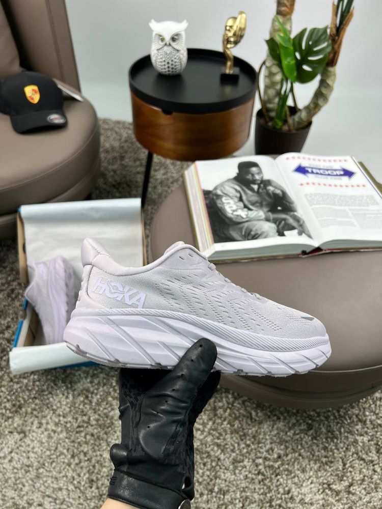 Жіночі кросівки хока HOKA Clifton 8 Light Purple Grey [37-41]