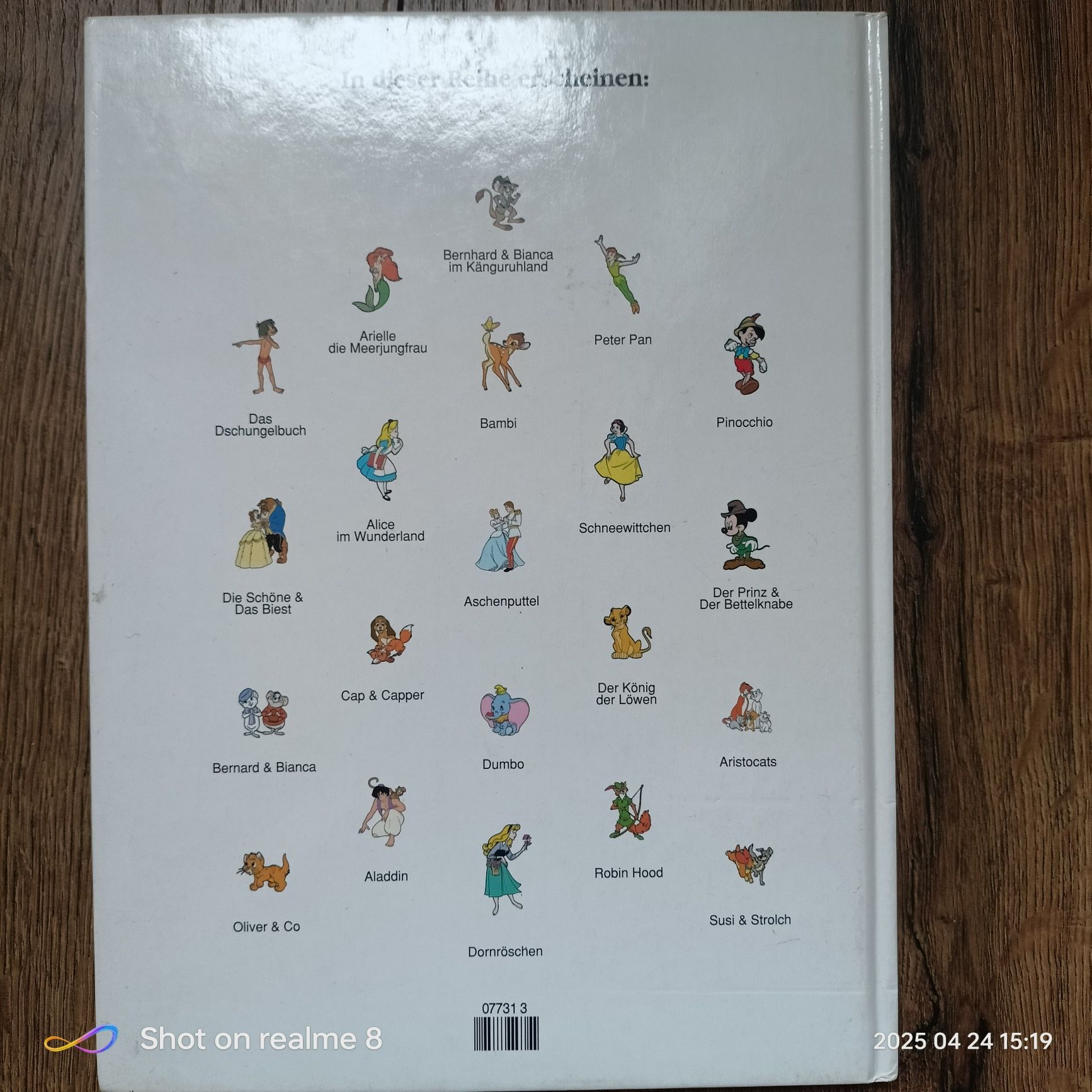 książkę „Aschenputtel” (Kopciuszek) – Walt Disney, 1991