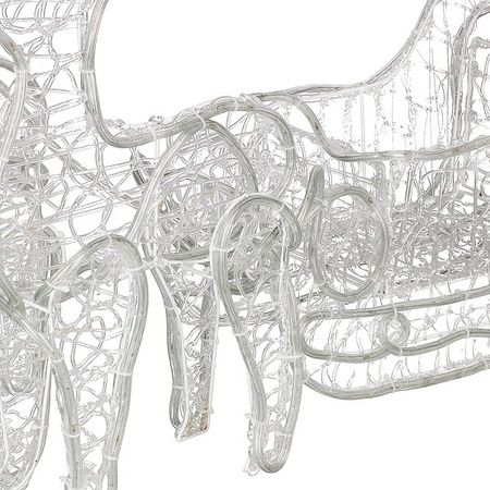 Renifery Led 150 cm świąteczne z saniami świetlna dekoracja