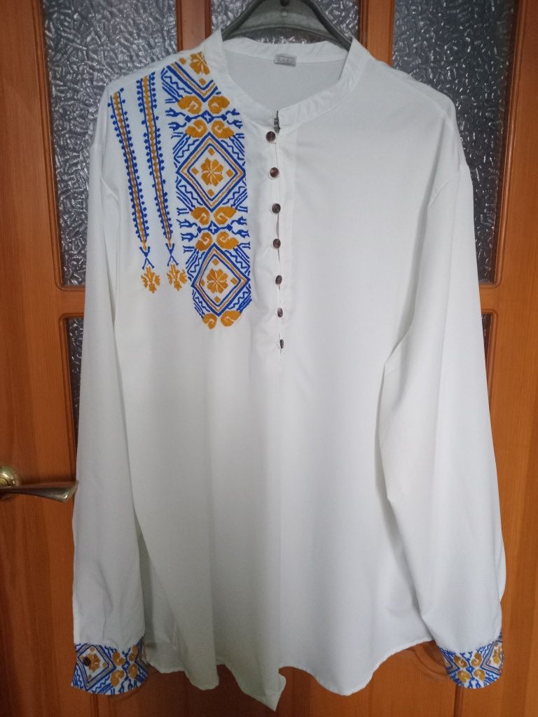 Вишита гладдю чоловіча сорочка XXXL