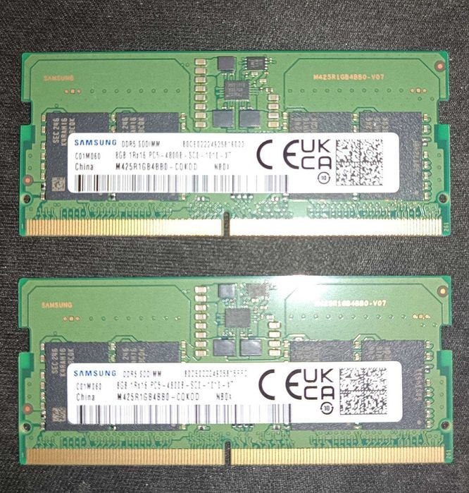 Оперативна пам'ять для ноутбука Samsung DDR5 8 Gb 4800 Mhz (є 2 шт.)