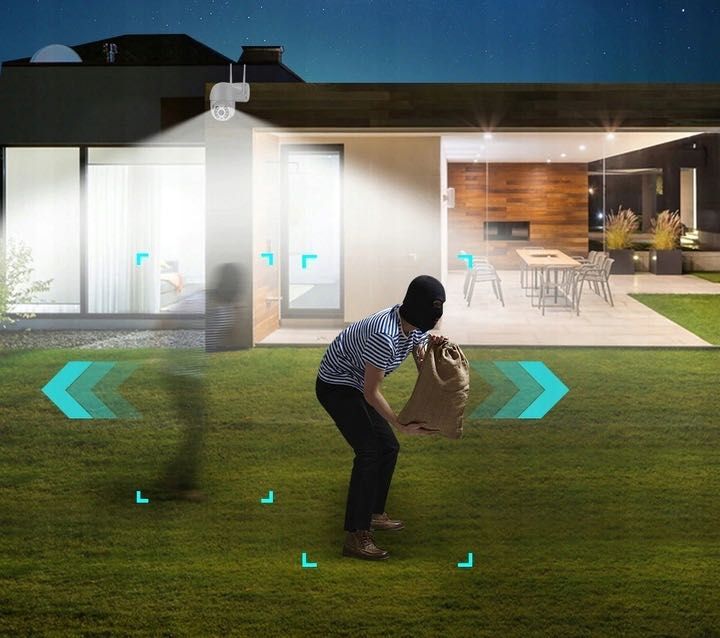 Obrotowa kamera zewnętrzna IP WiFi HD - biała