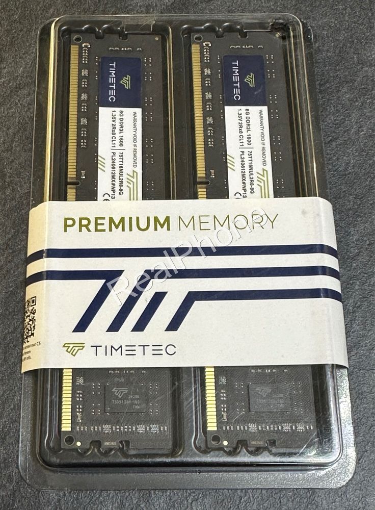 Оперативна памʼять Timetec 16GB (2x8GB) DDR3L 1600 MHz
