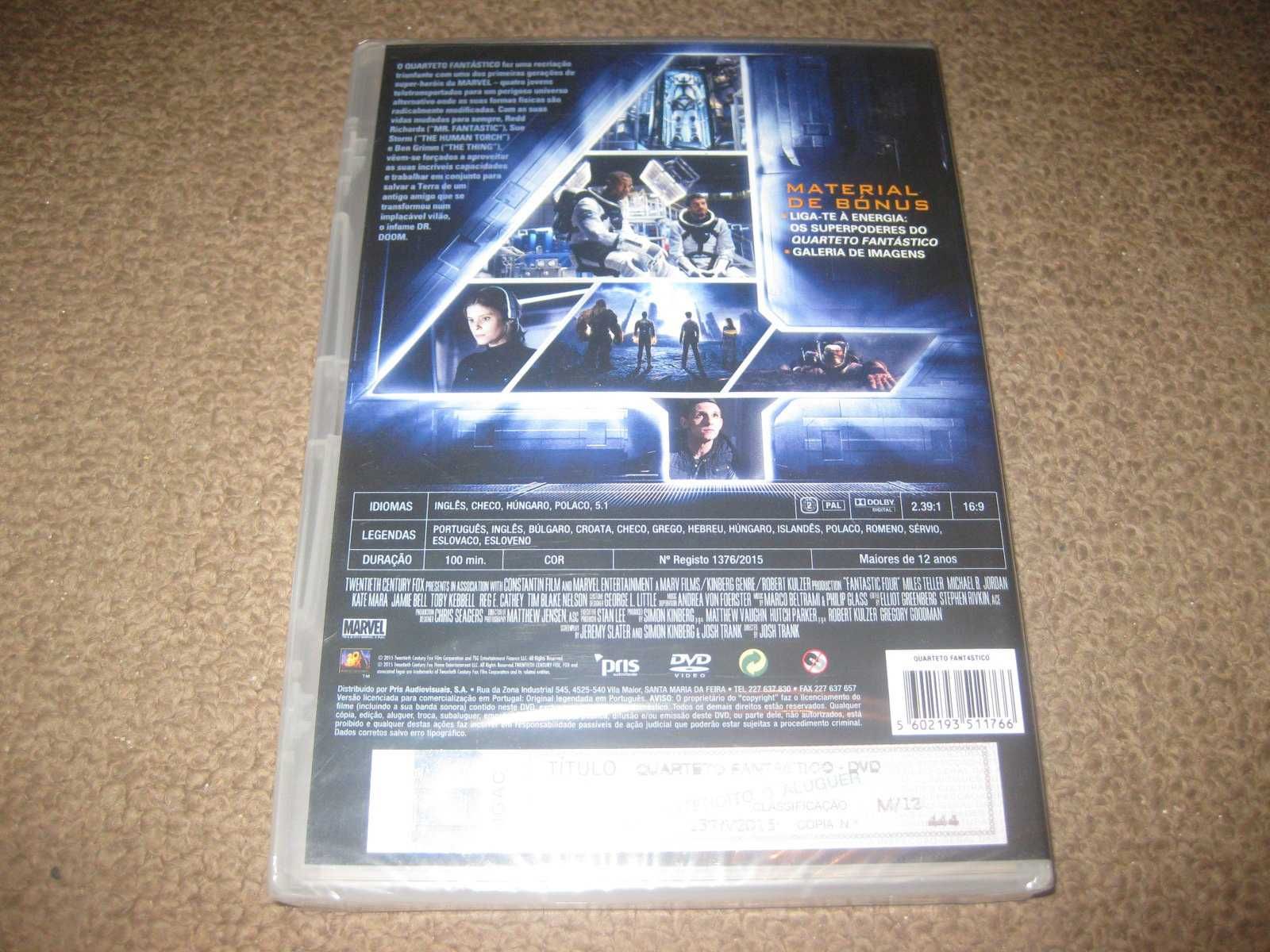 DVD "Quarteto Fantástico (2015)" com Jamie Bell/Selado!