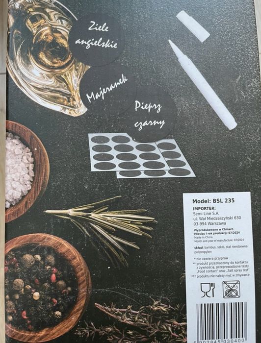 Bambusowy obrotowy stojak na 12 przypraw