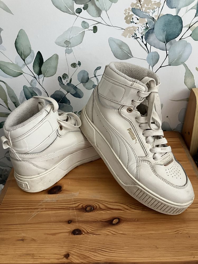 Puma buty sportowe męskie wysokie biale roz.39