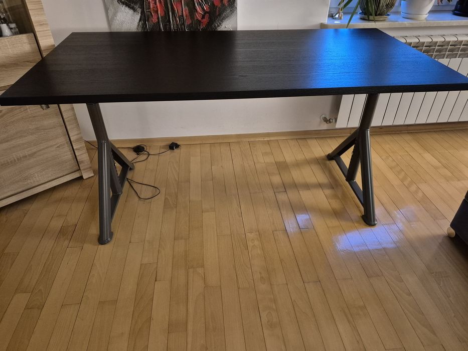 Biurko IDÅSEN od IKEA, czarny/ciemnoszary, 160x80 cm