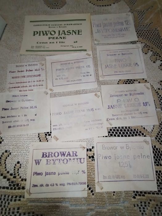Browar Bytom zestaw 10 szt. Etykiet na piwo