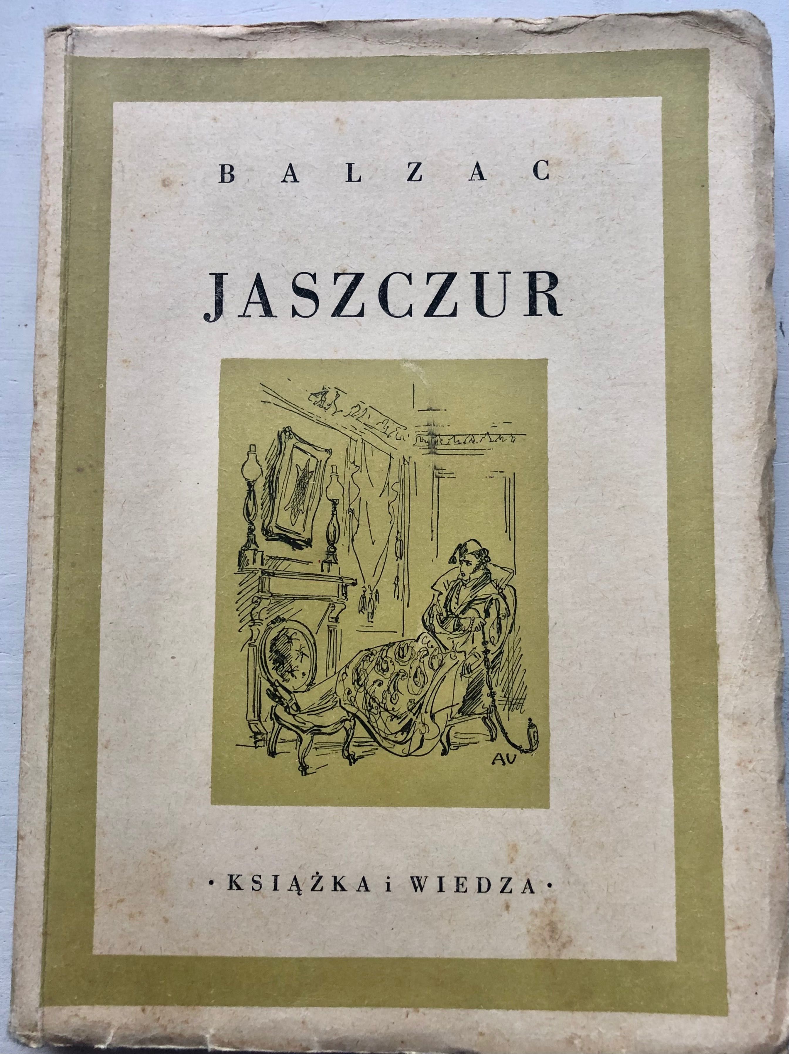 Książka "Jaszczur" Balzac, 1950