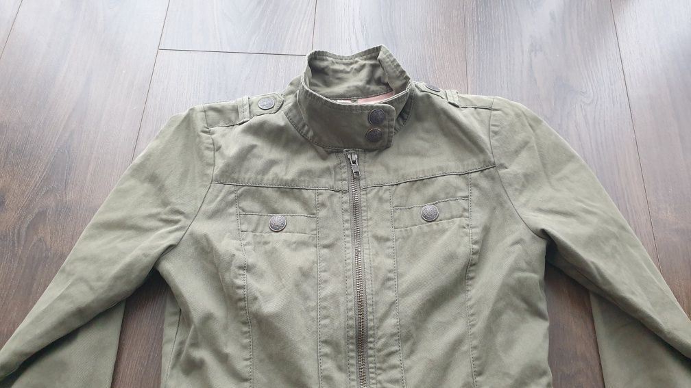 Kurtka wiosenna dziewczynki 146 152 khaki