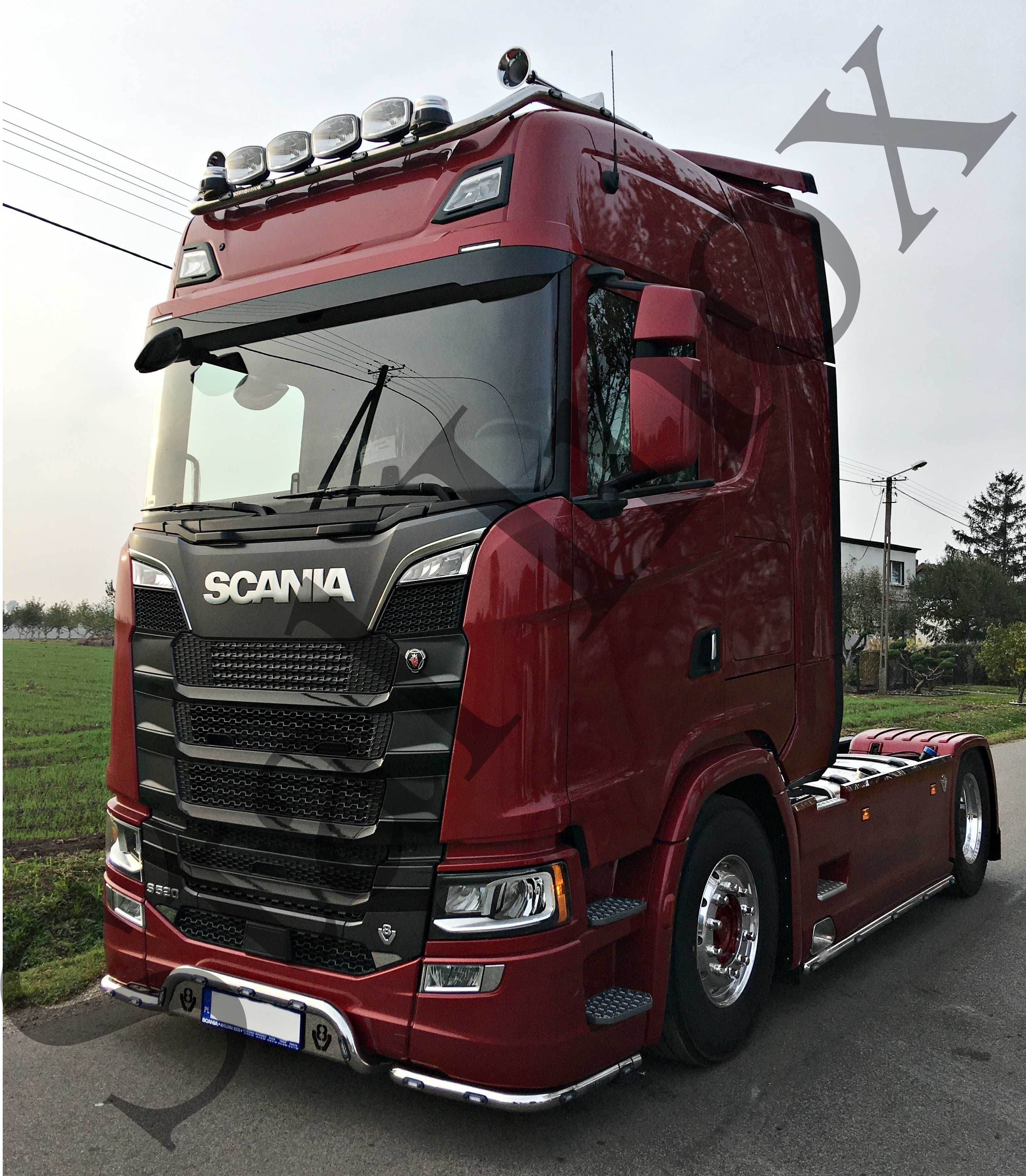 Orurowanie górne Scania Next Gen, oświetlenie led, panele ledowe