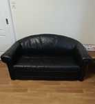 Sofa skórzana czarna
