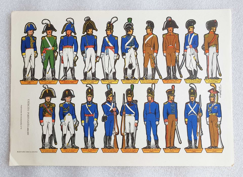 Folhas Separatas Camarada "Exercito Português" por Garcês ~ RAROS