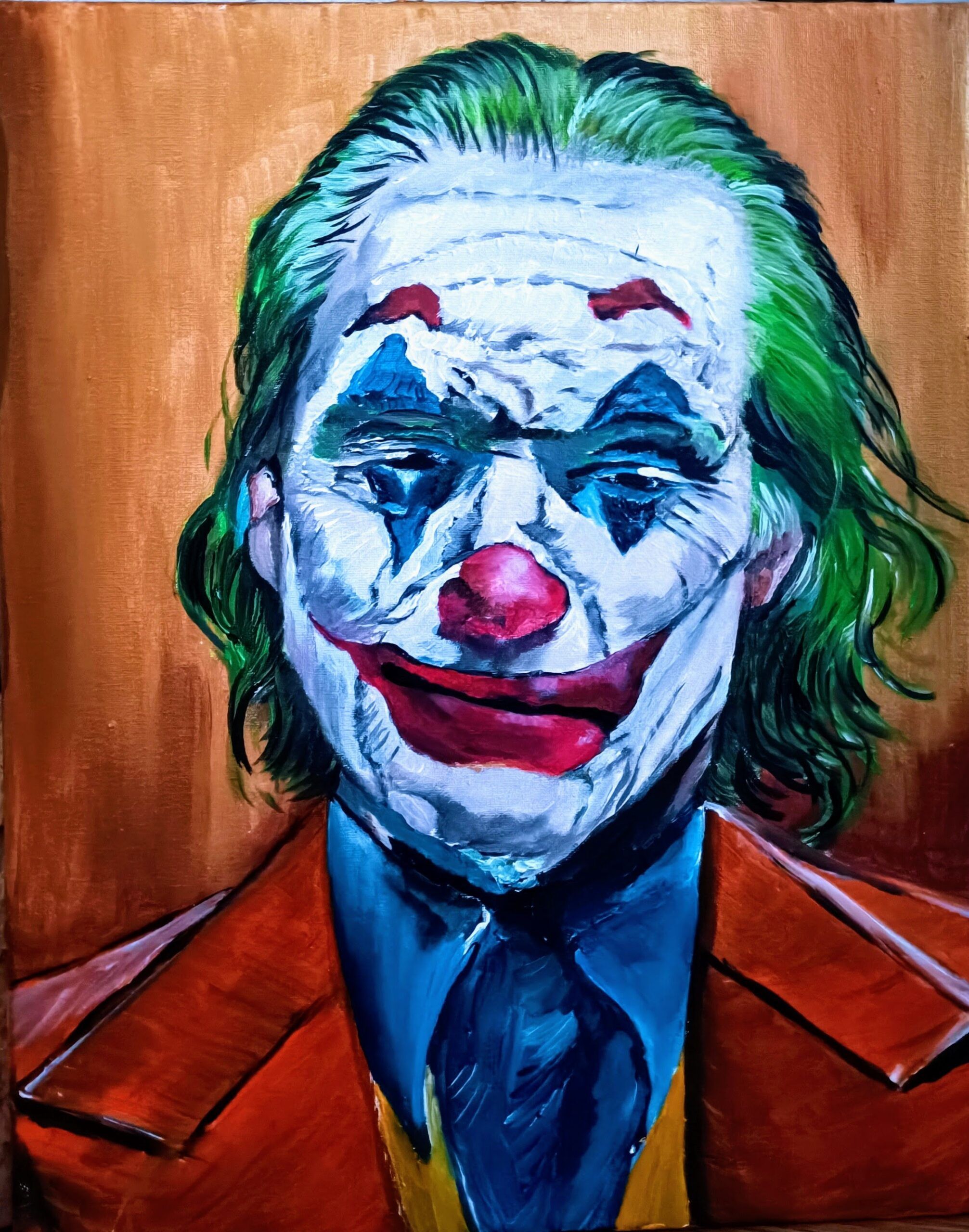 Joker pop art obraz ręcznie malowany