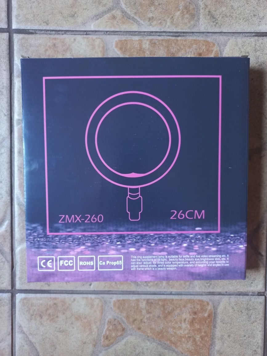 Мощная кольцевая led-лампа 26 см, набор для блогера, доп.освещения