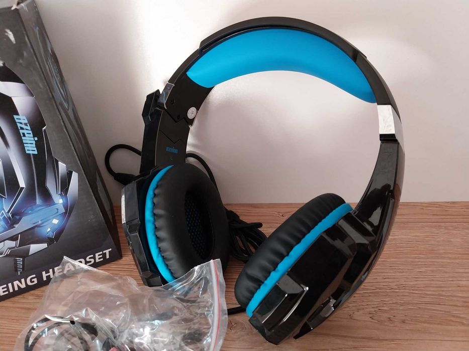 Ozeino G9000 słuchawki przewodowe USB AUX LED mikrofon PC PS4 PS5 Xbox