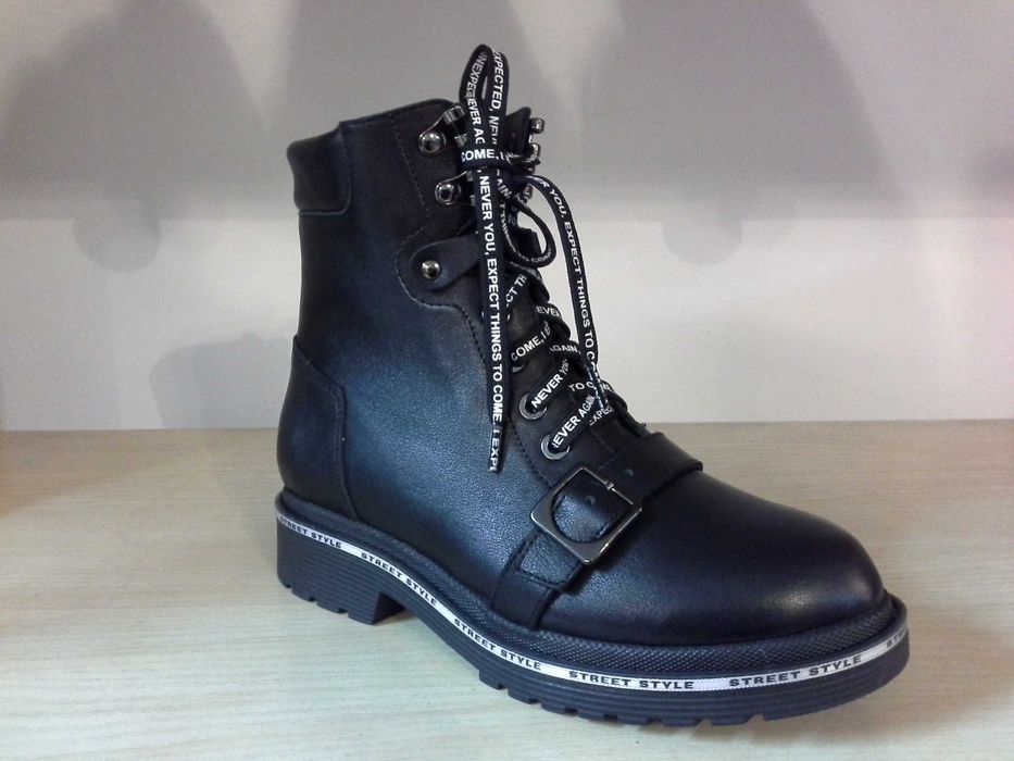 ботинки  женские  низкий каблук  зимние осенние Украина кожа замш