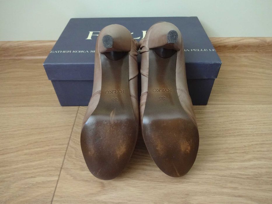 Ryłko 35 czółenka, jasny brąz, skóra