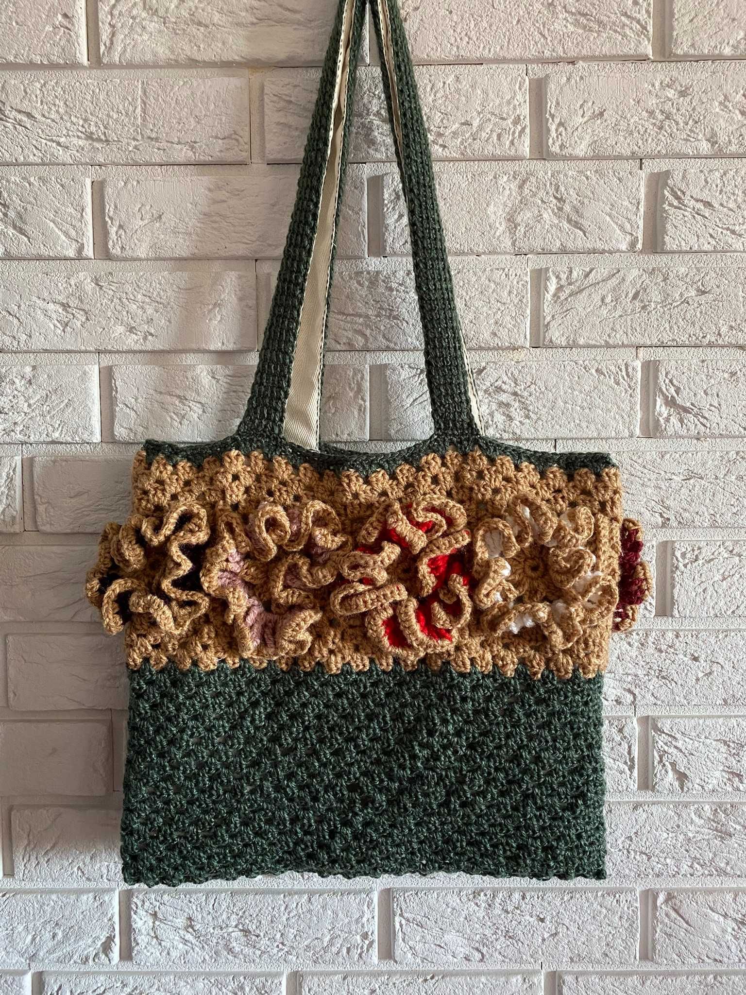 Torba średnia handmade "Leśna Elegancja"