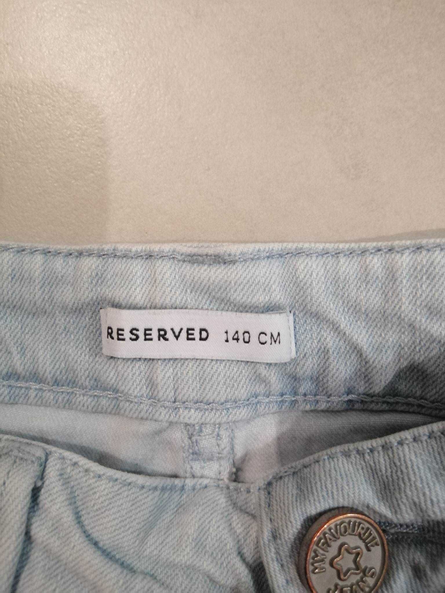 RESERVED szorty spodenki krótkie jeans na 140 cm jak nowe jasne