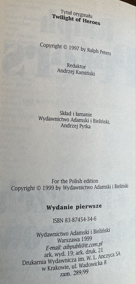 Ralph Peters Zmierzch bohaterów