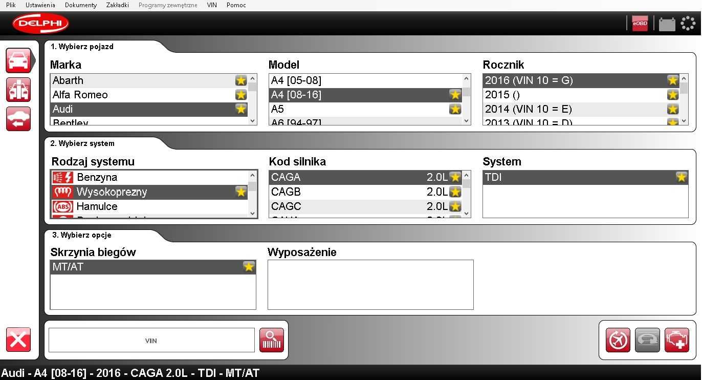 Nowy Interfejs, Tester Delphi ds150e V4.3