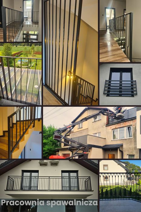 Balustrady, barierki, poręcze, balkony francuskie, kute