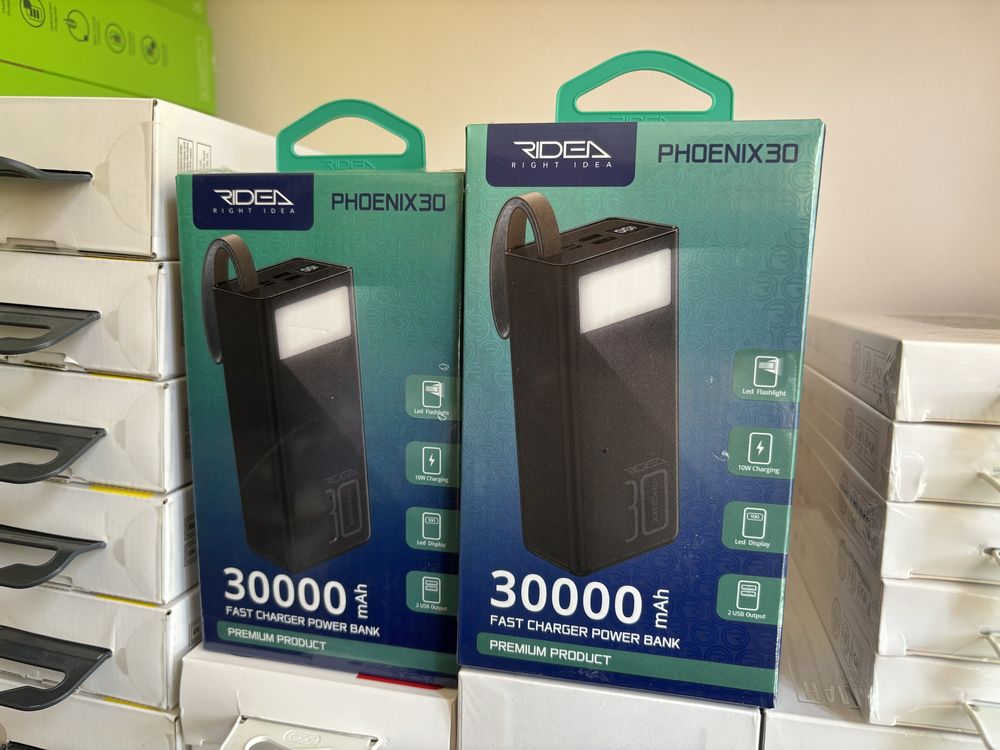 Розпродаж Power Bank Ridea 30000 mAh з Ліхтарем