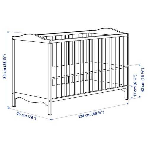 SMÅGÖRA Łóżko dziecięce Ikea  biały 60x120 SMaGoRA Nowe w kartonach