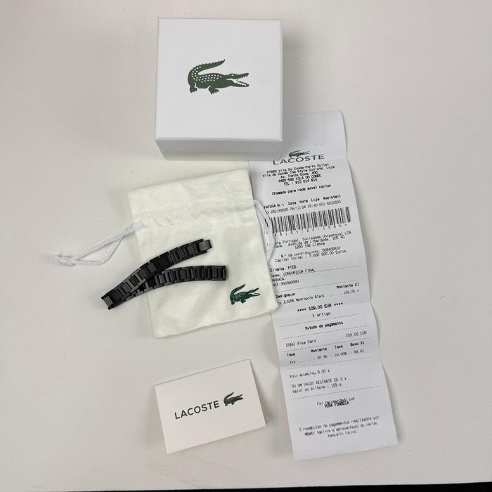Pulseira Preta da Lacoste