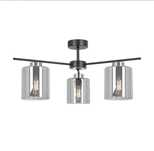 Luna lampa sufitowa 3xE27 czarna/grafitowy K-5526