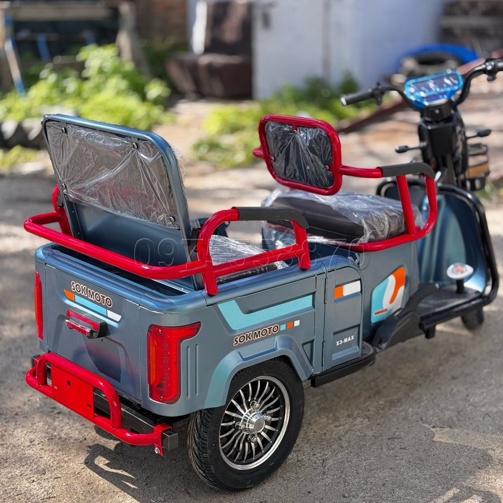 ‼️Электротрайк 2000W-72V-28Ah шини 10"