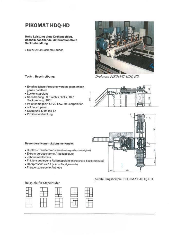 Автоматизированая линия по укладке мешков   WIKO PIEHLER Palletizer